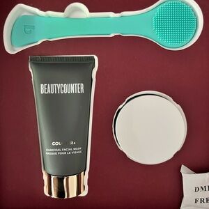 BeautyCounter Multi-Masker Set Charcoal Mask, Reflect Effect AHA Mask & Tool